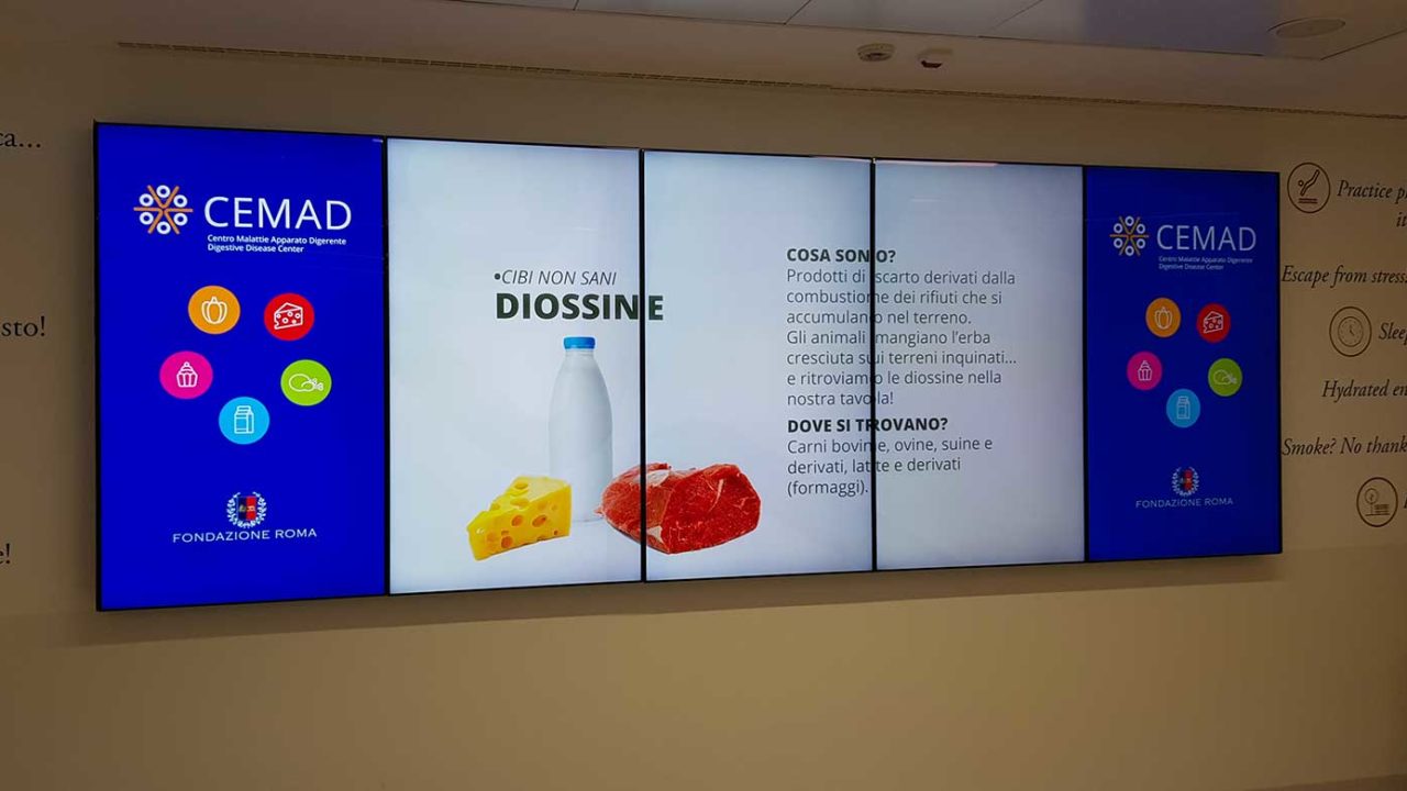 Digital signage per struttura ospedaliera