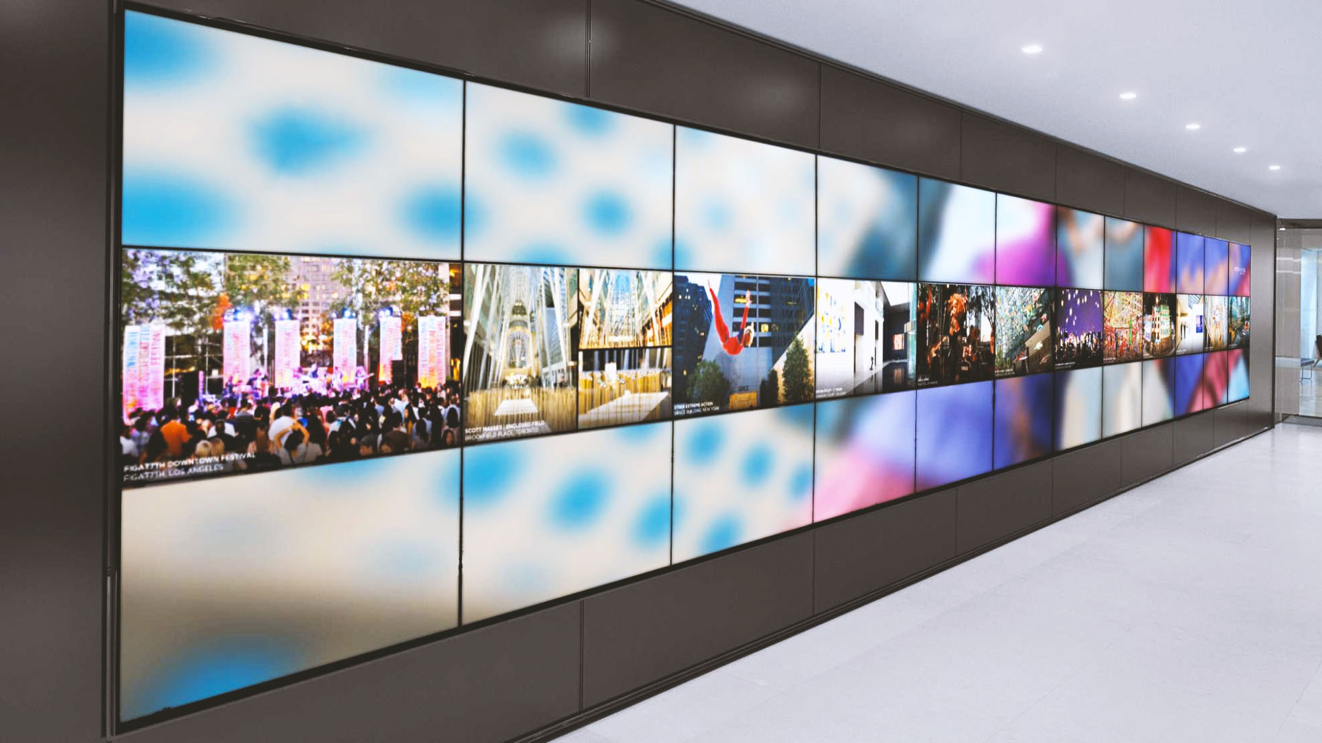 Video wall informativo per area aeroportuale