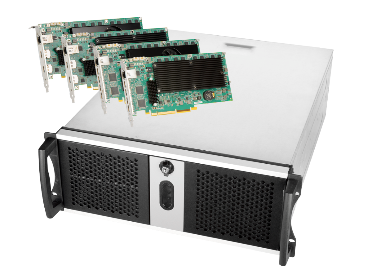 Video Wall Controller WallNext: chassis rackmount con schede Matrox