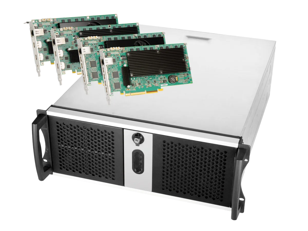 WallNext Video Wall Controller: rackmount chassis with Matrox cards